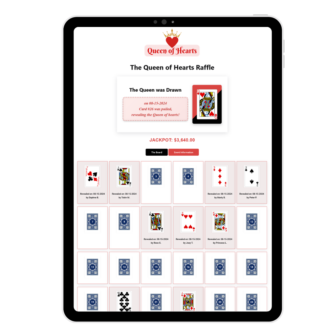 Queen of Hearts Raffle