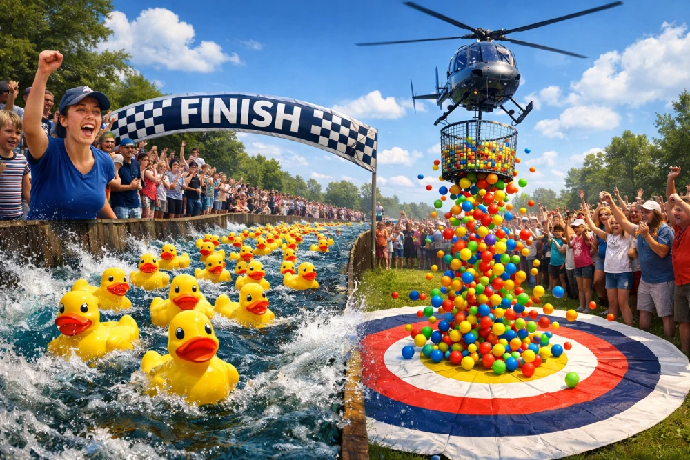 Ball Drop & Duck Race Chance2win